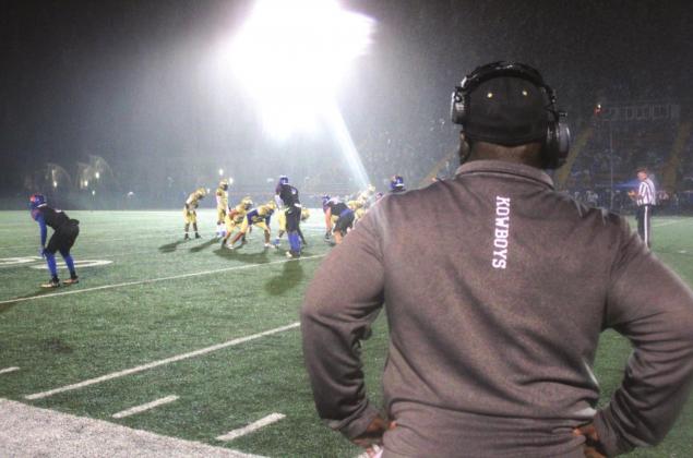 Osceola Coach Eric Pinellas looks on Friday as the Kowboys take on West Orange in a regional playoff game. PHOTO/KEN JACKSON