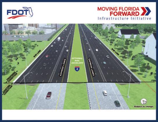 An FDOT rendering of what the improvements will look like. PHOTOS/FDOT