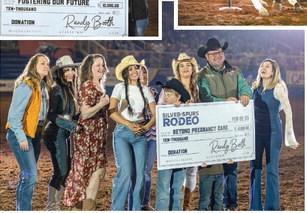 The Silver Spurs Riding Club made four $10,000 charitable donations during the 154th Silver Spurs Rodeo. PHOTO/TAYLOR MCFEE