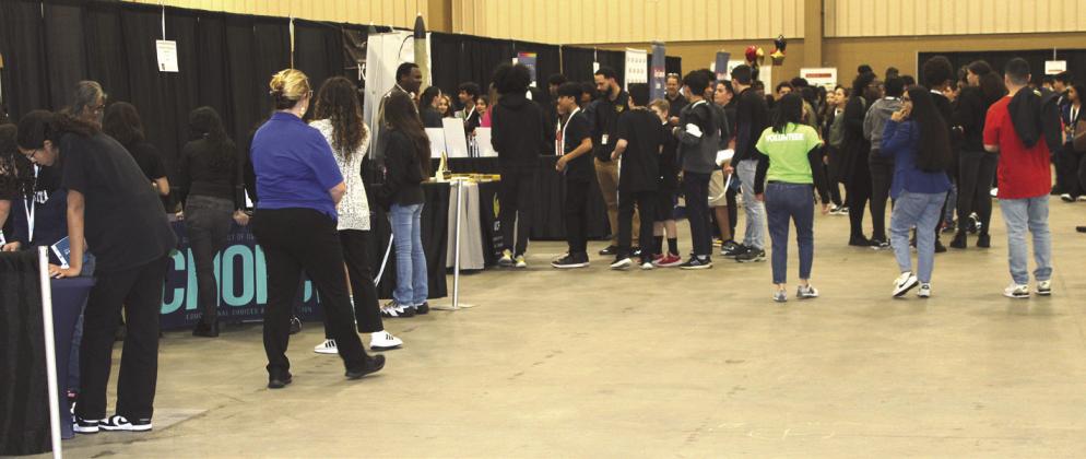 Eighth graders from across Osceola County participate in the 2024 Inspire career expo Jan. 23 at Osceola Heritage Park. AdventHealth and Junior Achievement of Central Florida announced a new partnership with schools in Osceola and Orange counties at the event. PHOTO/TERRY LLOYD
