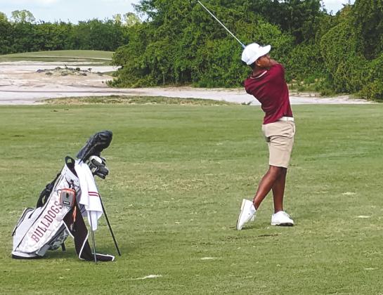 Ayden Febres’ dedication to golf is evident; just a freshman, he’s already claimed district and regional individual titles. (Photo/J. Daniel Pearson)