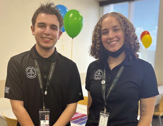 Kailee Serrano and Adam Conidis, who work with the Direct Connect program from Valencia College to UCF, held an event last week to connect to schools to their Hispanic students. PHOTO/DONASIA HARRY