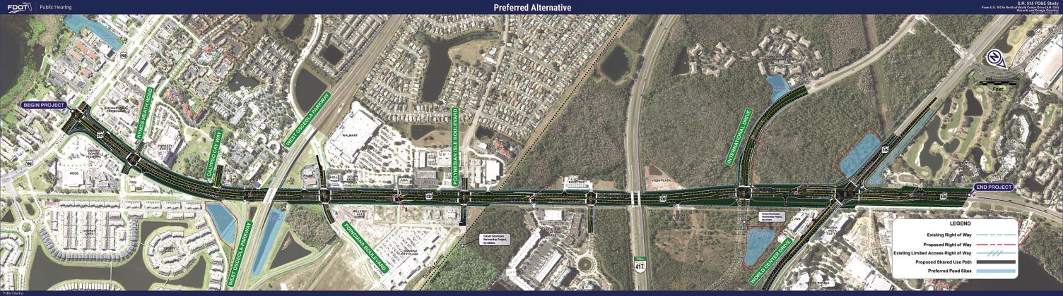 State Road 535, which originates in west Osceola County, is planned for capacity and safety improvements. GRAPHIC/FDOT
