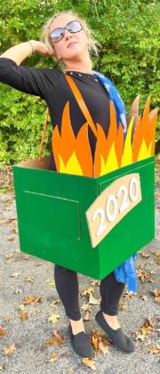 Thanks to COVID-19, 2020 was a proverbial “dumpster fire.” Now you can depict it for Halloween this year with just a box, green spray paint and a little imagination. SUBMITTED PHOTO