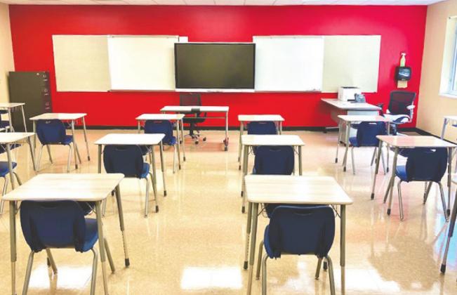 In classrooms throughout Osceola county, desks will be spaced at least four feet apart and students will face one direction, said Dana Schafer, public information officer for the School District.