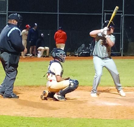 Logan King steps in to bat for St. Cloud in the second inning, His RBI single cut scored the Bulldogs first run, but the Dogs eventually lost to Tohopekaliga, 3-2, Monday. PHOTO/J. DANIEL PEARSON