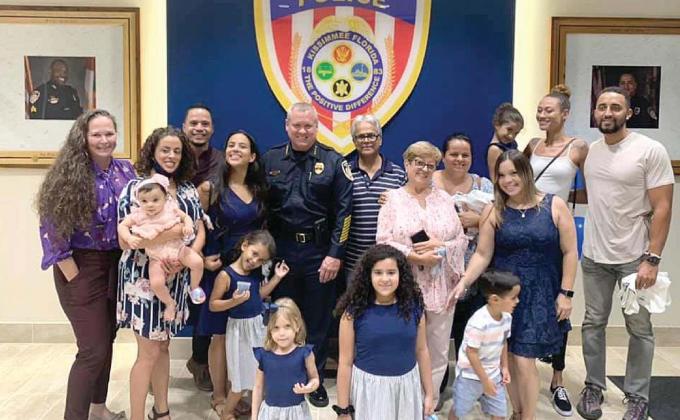 The Kissimmee Police Department recently held a special gathering at the new Kissimmee Public Safety Training Center with the families of Sgt. Richard “Sam” Howard and Officer Matthew Baxter, who were shot and killed in August 2017. PHOTO/KISSIMMEE POLICE DEPARTMENT