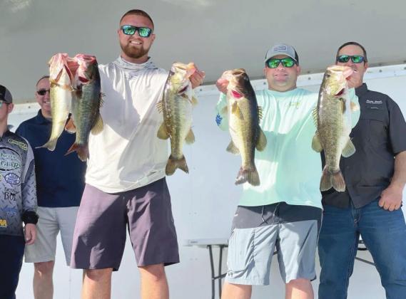 Austen Marvulli (left) and Josh Wolf were winners of the Osceola Anglers’ Bass and Badges event on Jan. 8. SUBMITTED PHOTO