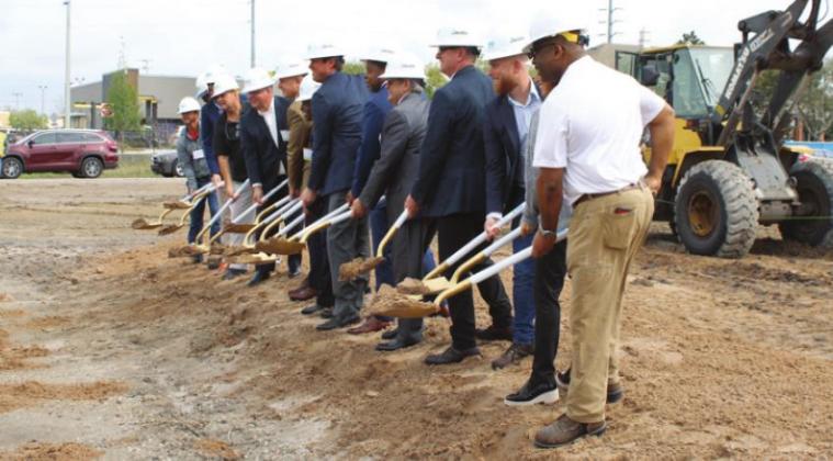 St. Cloud and OUC officials broke ground last week on the utility’s new facility. PHOTO/TERRY LLOYD