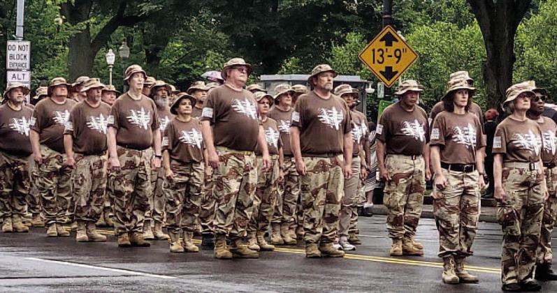 As a Desert Storm/Shield veteran, Kissimmee Tammy Fischer (at left end in fifth row from back) was part of Washington D.C.’s Memorial Day services Monday. SUBMITTED PHOTO
