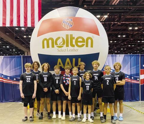 The Harmony Horns U14 volleyball team took third place in July’s 50th AAU Boys National Volleyball Championships in Orlando out of 58 club teams. PHOTOS/KATIE WILLIAMS
