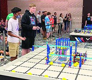 Osceola Science Charter School students compete at the VEX World Championship in Dallas over the summer. PHOTO/OSCEOLA SCIENCE CHARTER MIDDLE SCHOOL