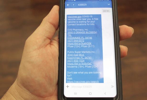 Texting your ZIP code to 438829 on your cellphone brings up local places to get a COVID-19 booster shot. PHOTO/KEN JACKSON