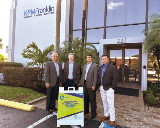 From left: KPM Franklin Vice President of Builder Survey Services and Principal Tom Franklin III, CEO and Principal Robert M. Moon, Chairman President and Principal, John Kelly and Vice President and Director of Survey Operations and Principal John Pulice. PHOTO/KPM FRANKLIN