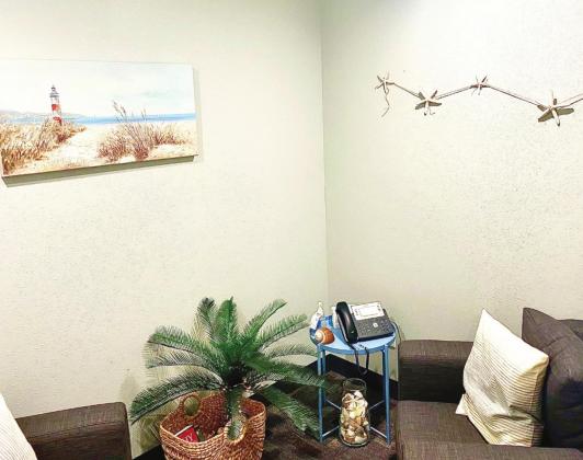“Freedom Beach” is just one of five new themed counseling rooms at Help Now of Osceola’s new location. News-Gazette Photo/Brian McBride