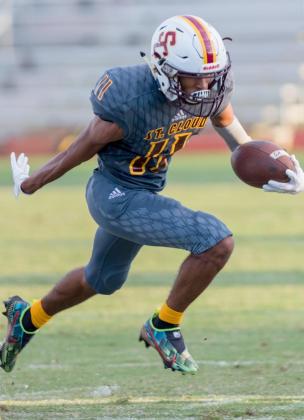 St. Cloud’s Jolany Quinones hopes to run against Harmony like he did Oct. 11 against Gateway. PHOTO/ROB HERBERT