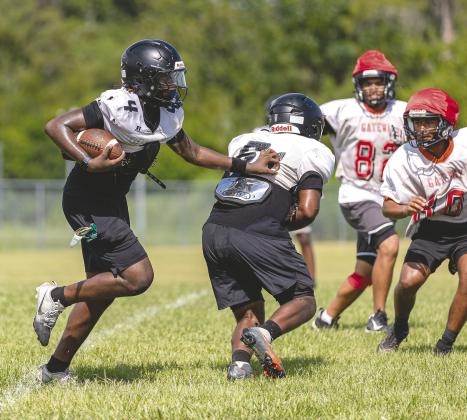 Gateway High works on its run game in preseason practice last week. The Panthers will host Windermere in Friday’s Kickoff Classic. (Photo/Taylor McFee)