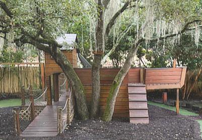 The pirate ship playground structure at Creation Village World School is central to a lawsuit alleging child-on-child sex abuse occurred in a secluded area where teachers could not clearly see children during recess. (Photo/Osceola County Court records)