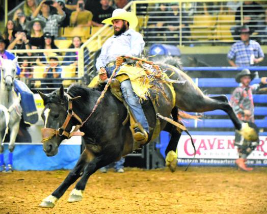 Saddle bronc was a part of Boots, Bulls and Barrels this year.  PHOTOS BY KATIE WILLIAMS