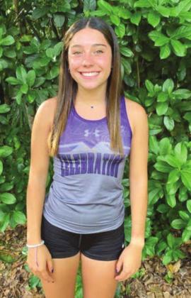 Celebration distance runner Catalina Edwards was the only athlete from Osceola County to earn all-state honors in two individual track and field events. PHOTO/CELEBRATION HIGH SCHOOL