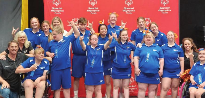 The Harmony Unified Cheer team, along with their St. Cloud counterparts, were winners at the Special Olympics Area Games, and the Longhorns will represent Osceola County at the USA Games June 6-7. SUBMITTED PHOTO