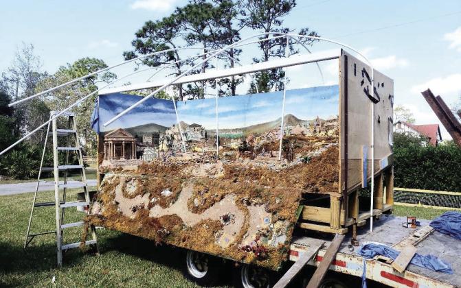 The Nativity scene has been retrieved from the Holy land Experience and is back home in St. Cloud to be repaired. PHOTO/VINCE VALLONE