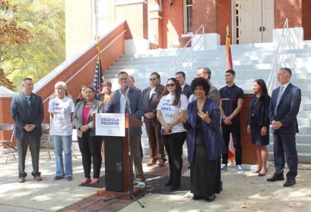 Osceola County gave the Classes of 2022 and ’23 a graduation present — no-cost tuition toward a degree at Valencia College or Osceola Technical College through Osceola Prosper. Below: In January, Gov. Ron DeSantis issued Osceola County a $6 million grant toward NeoCity.
