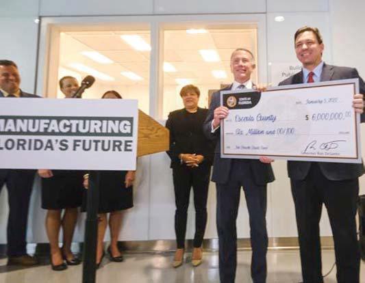 Gov. Ron DeSantis issued a $6 million grant for Osceola County to build NeoVation Way, which will connected NeoCity to Neptune Road. PHOTO/KEN JACKSON