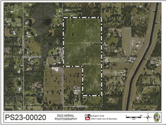 County leaders denied a developer’s subdivision plan that would have allowed just over 300 houses and dwellings to be built on these 62 acres along Story Road south of St. Cloud. PHOTO/OSCEOLA COUNTY