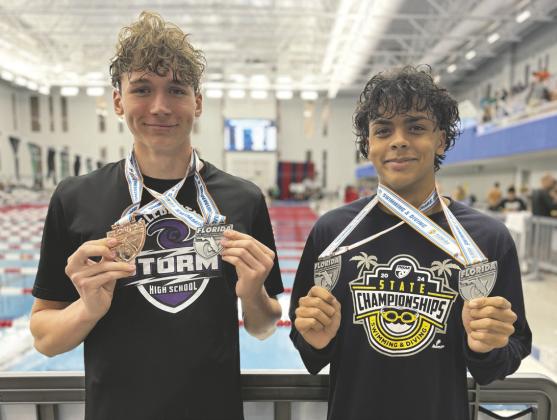Celebration All-State Swimmers (top eight finishers) of Walter Zeman and Mahmoud Morcy, who each qualified in two events. SUBMITTED PHOTO