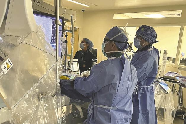 Dr. Mark Steiner performs the first commercial renal denervation procedure in Central Florida, using radiofrequency on nerves in the kidney to manage hypertension. PHOTO/ADVENTHEALTH