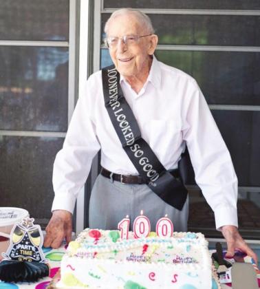 World War II veteran and longtime Good Samaritan Village resident Vern Smith celebrated his 100th birthday earlier this month. SUBMITTED PHOTO