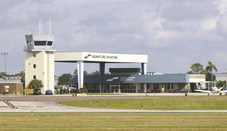 Kissimmee Gateway Airport’s existing air traffic control tower, constructed in the late 1990s, now lacks visibility over all of the airfield and has run out of space for new equipment that enhances air traffic safety. PHOTO/TERRY LLOYD