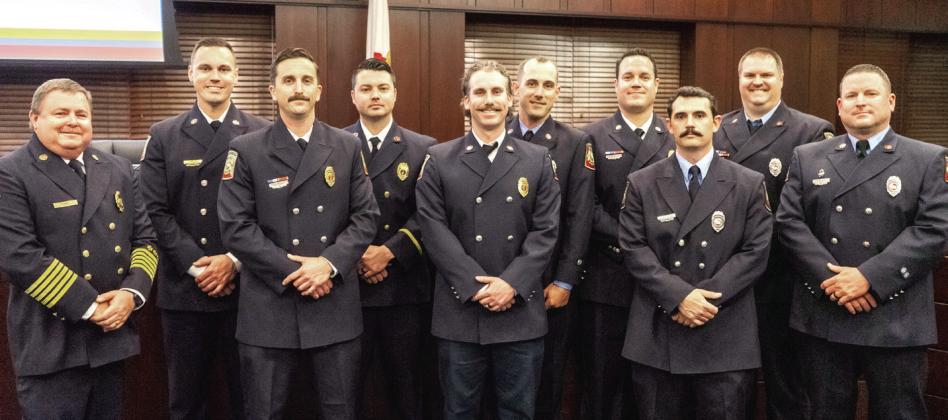 Some of the 14 Osceola County Fire Rescue members to receive promotions on Feb. 28. PHOTO/OSCEOLA COUNTY FIRE RESCUE