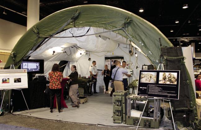 A field facility for traumatic Brain Injury Field Assessment was on display last week at the Department of Defense’s annual Military Health System Research Symposium at the Gaylord Palms Convention Center. PHOTO/TERRY LLOYD