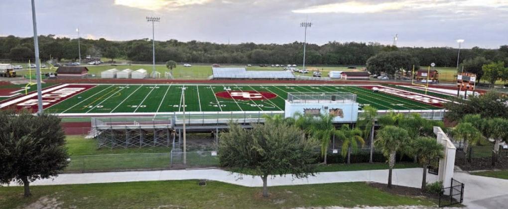 The new turf field is installed at St. Cloud High School. But when can the Bulldogs use it? We’ll let you know. PHOTO/ST CLOUD HIGH SCHOOL