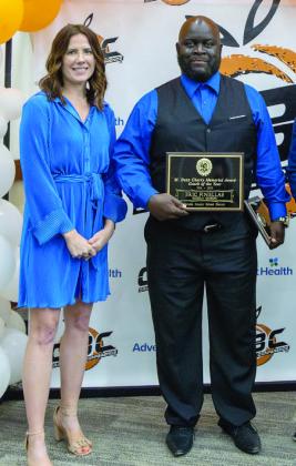 Osceola High football Coach Eric Pinellas earned the Dean Cherry Coach of the Year award. (Photo/Taylor McFee)