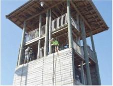 St. Cloud High School’s Army JROTC cadets take on the repelling tower at Cadet Leadership Camp’s “Camp Panther” this summer. PHOTO/ST. CLOUD HIGH SCHOOL JROTC
