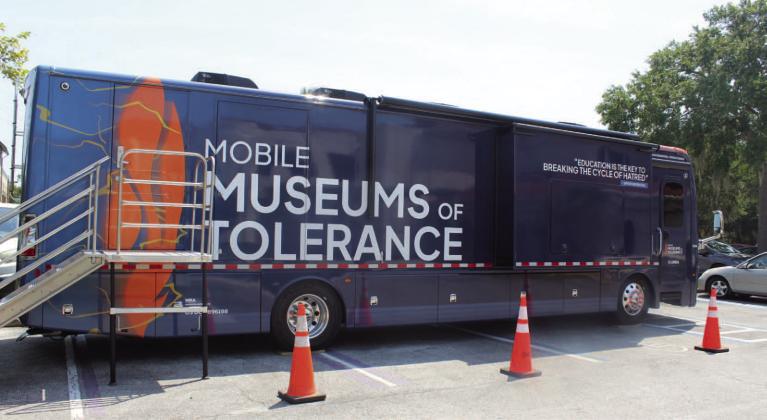 The Mobile Museum of Tolerance bus rolls on to Poinciana later in the week. (Photo/Ken Jackson)