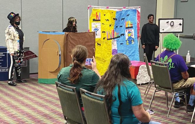 Narcoossee Middle School’s Odyssey of the Mind team in action at the state championship in March. PHOTO/VENESSA CRUZ