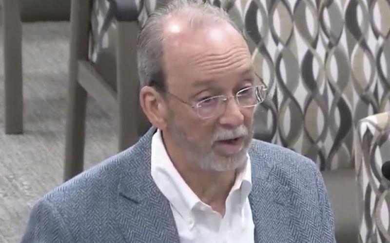 Gorman+York Principal Mike Goman speaks with the St. Cloud City Council at a special Monday meeting. The Council directed the city to contract with the firm to handle its economic development needs, privatizing that role. (Photo/City of St. Cloud)