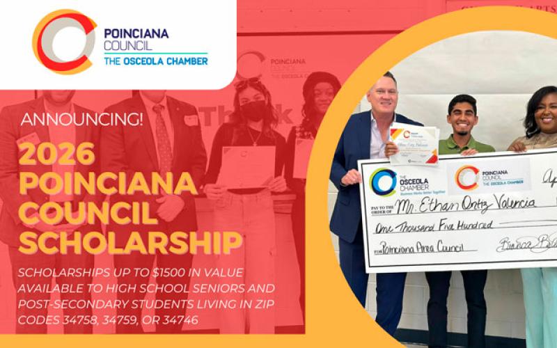 Applications are now available for the two 2026 Poinciana Council scholarships.