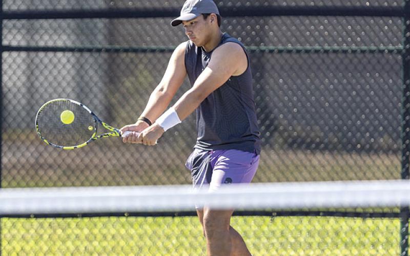 Celebration’s boys completed a clean sweep of matches in the OBC tennis tournament last weekend. (Photo/Taylor McFee)
