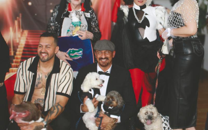 The sights and the hounds, er, sounds, of the inaugural Merrill Gardens Doggy Fashion Show Friday. (Photo/Christine Pike)