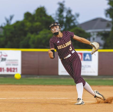 A leader at the plate, in the circle and in the dugout, St. Cloud junior Addison Felblinger is again the county Player of the Year. (Photo/Taylor McFee)