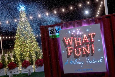 Until Sunday, Jan. 5, Lake Nona Town Center will transform into a true winter wonderland. Photo/TDC Marketing