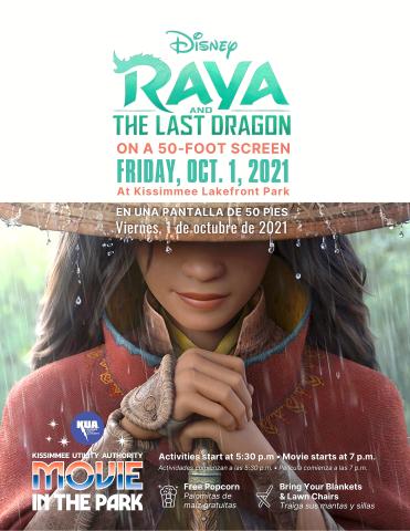 KUA's Movie in the Park returns on Friday to Kissimmee Lakefront Park!