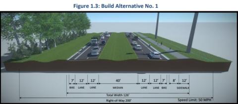A conceptual drawing of a plan for Poinciana Boulevard widening. PHOTO/OSCEOLA COUNTY