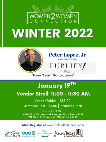 The St. Cloud Chamber of Commerce will host its quarterly Signature Women2Women Connection on Wednesday at 11 a.m. at the VFW Hall – Post # 3227.
