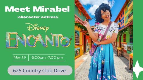 Mirabel Madrigal, a character from the movie, will be a special guest at Saturday's re-scheduled Family Bingo & Movie Night. GRAPHIC/APV
